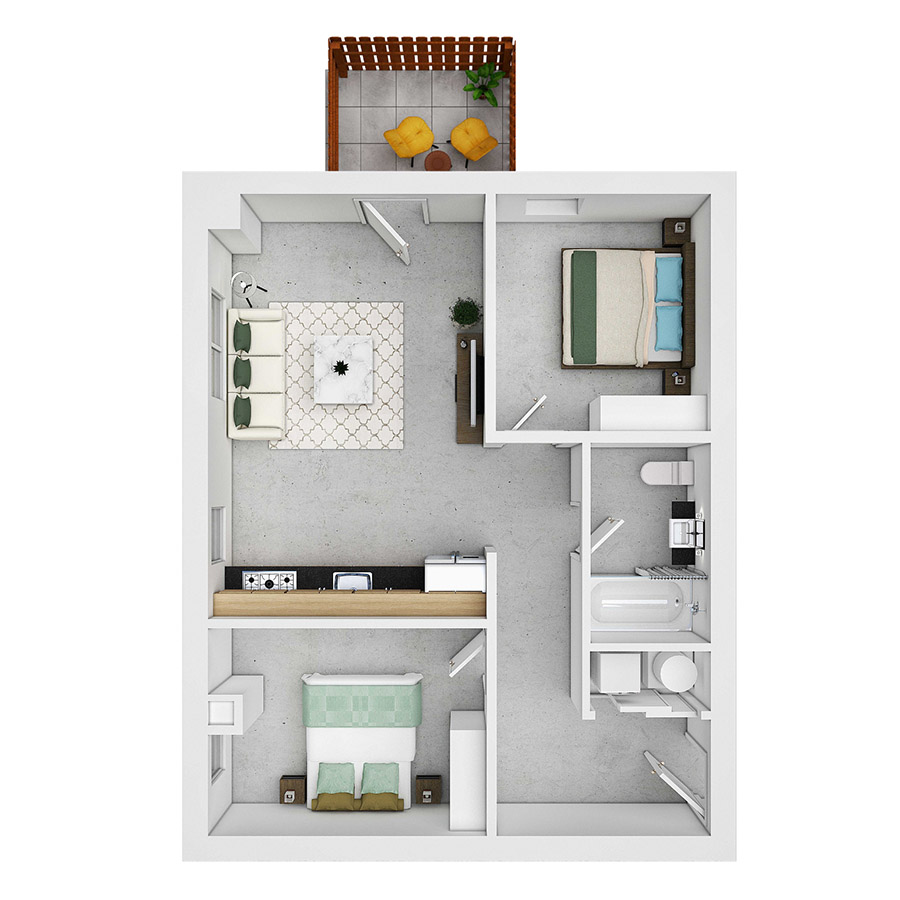 The Rush floorplan from the property inventory