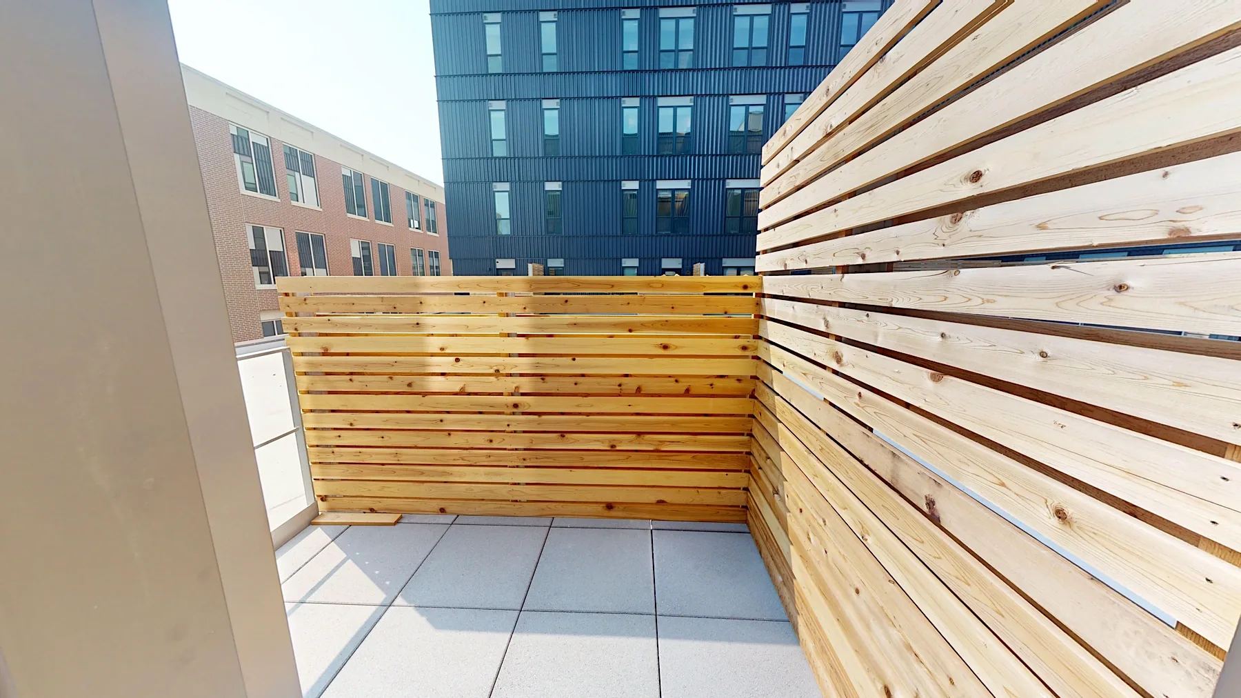 Private terrace on a select floorplan